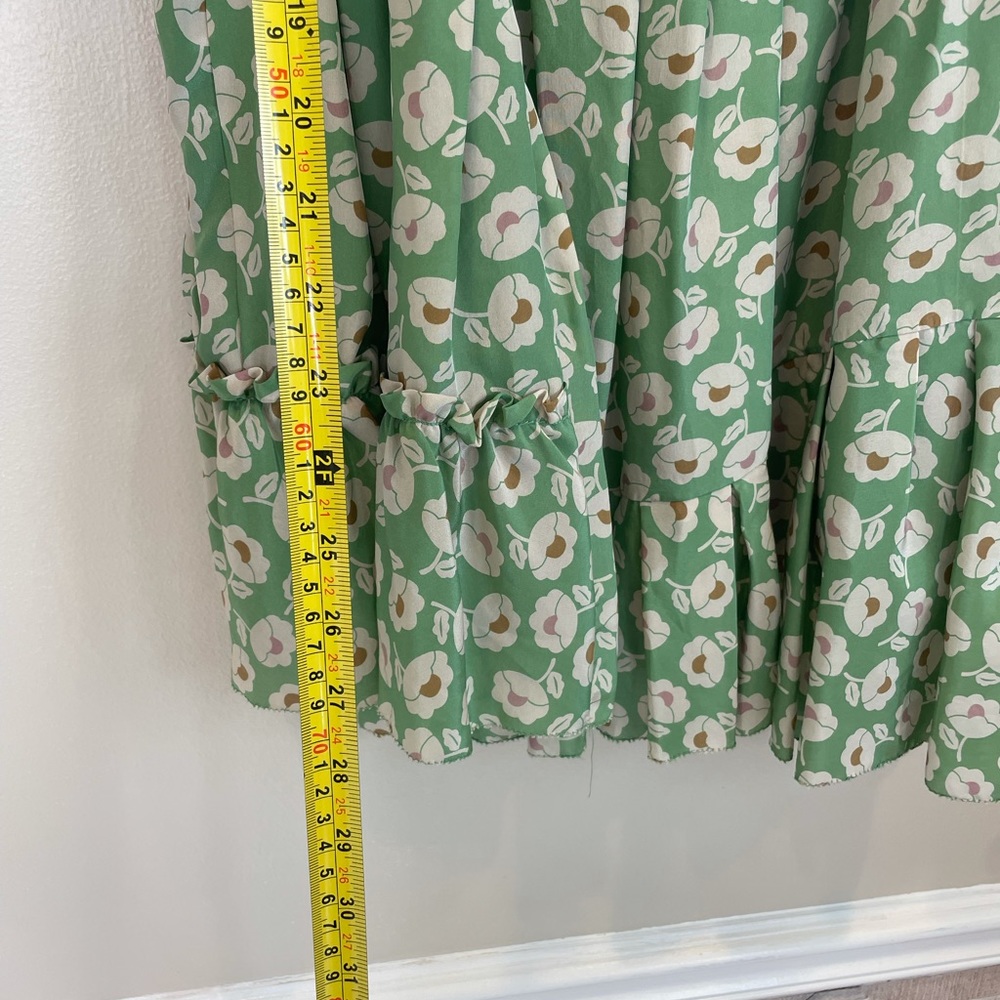 Marc by Marc Jacobs tank top women’s medium m silk floral green - Picture 4 of 6